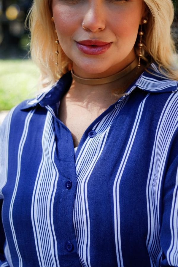 camisão listrado com top